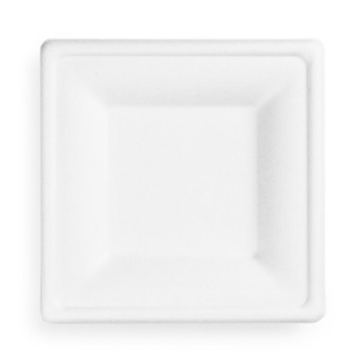 Vegware Compostable 6&quot; Square Nourish Bagasse Plate (Pack 50)