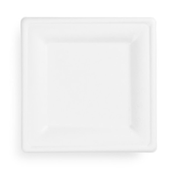Vegware Compostable 8&quot; Square Nourish Bagasse Plate (Pack 50)