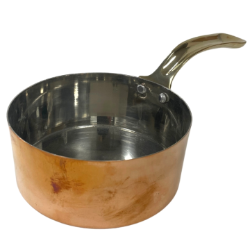 Copper Steel Sauce Pan with Brass Handle 10.75(w) x 5.5(h)cm
