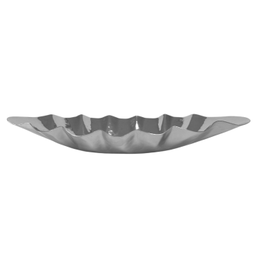 Steel Fluted Hammered Presentation Platter 21&quot;x9&quot;