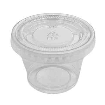Plastic Portion Pot and Lid 1oz (Pack 100)