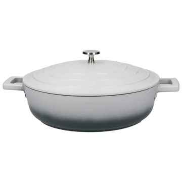 MasterClass Cast Aluminium Shallow Casserole Dish Grey Ombre 28cm/4Litre