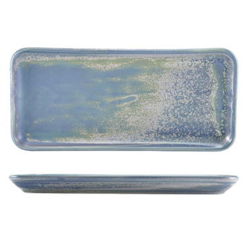 Genware Terra Porcelain Seafoam Narrow Rectangular Platter 27 x 12.5cm (Pack 6)