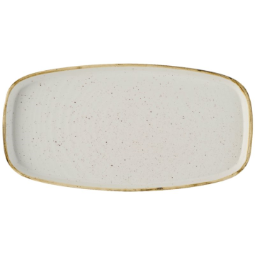 Churchill Stonecast Barley White Oblong Chefs Plates 11.63x5.88&quot; (Pack 6)