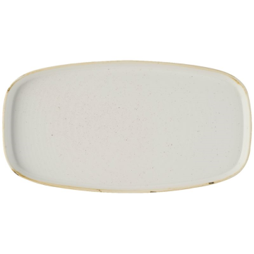 Churchill Stonecast Barley White Oblong Chefs Plates 12.63x7.25&quot; (Pack 6)