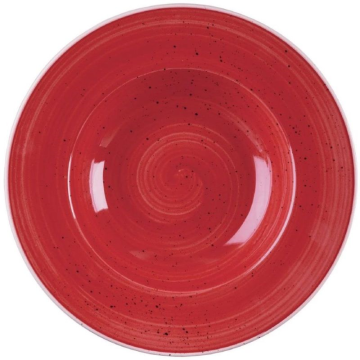 Churchill Stonecast Berry Red Profile Wide Rim Bowl Med 9.4&quot; (Pack 12)