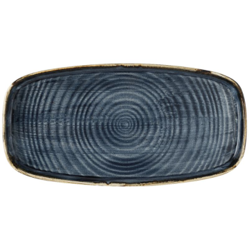 Churchill Stonecast Blueberry Oblong Chefs Plates 11.63x5.88&quot; (Pack 6)