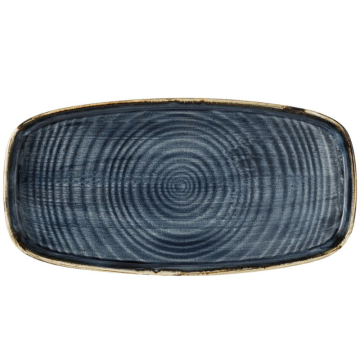 Churchill Stonecast Blueberry Oblong Chefs Plates 12.63x7.25&quot; (Pack 6)