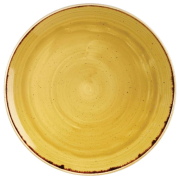 Churchill Stonecast Mustard Coupe Evolve Plate 12.75&quot; (Pack 6)