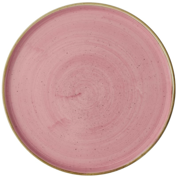 Churchill Stonecast Petal Pink Walled Plate 10.25&quot; (Pack 6)
