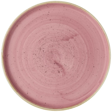 Churchill Stonecast Petal Pink Walled Plate 8.67&quot; (Pack 6)