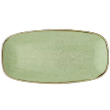 Churchill Stonecast Sage Green Chefs Oblong Plate 11.75x6&quot; (Pack 12)