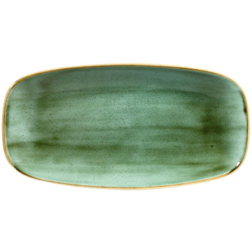 Churchill Stonecast Samphire Green Chefs Oblong Plate 11.75x6&quot; (Pack 12)