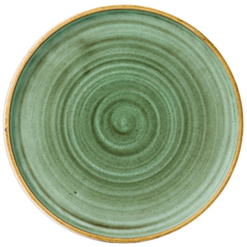 Churchill Stonecast Samphire Green Walled Plate 10.25&quot; (Pack 6)