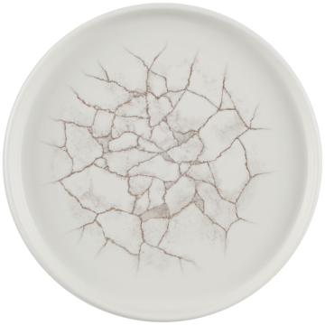 Churchill Studio Prints Kintsugi Agate Grey Walled Plate 8.67&quot; (Pack 6)