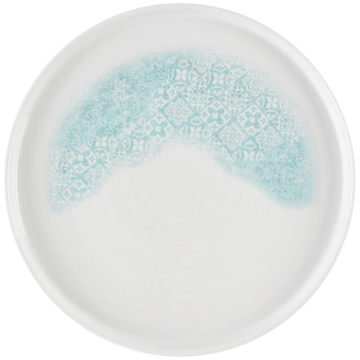 Churchill Med Tiles Aquamarine Walled Plate 10.25&quot; (Pack 6)