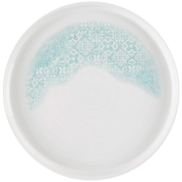 Churchill Med Tiles Aquamarine Walled Plate 8.25&quot; (Pack 6)