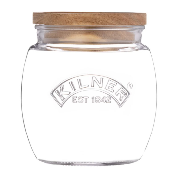 Kilner Universal Jar with Acacia wooden Lid 0.85 Litre
