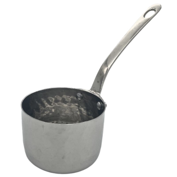 Stainless Steel Hammered Mini Serving Sauce Pan 6.5cm