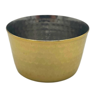 Brass Plated Hammered Conical Ramekin 8cm x 4cm
