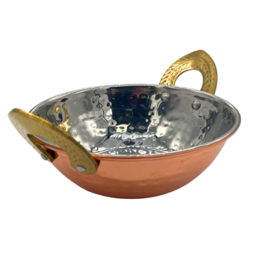 Copper Plated Hammered Karahi Balti 13.5cm