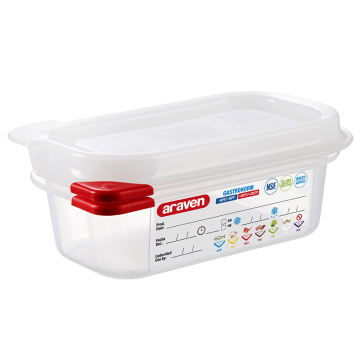 Araven GN Food Container &amp; Lid 1/9 65mm 0.6 Litre