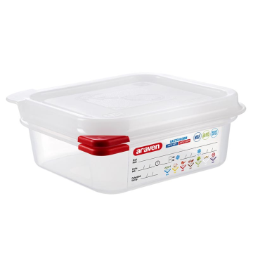Araven GN Food Container &amp; Lid 1/6 65mm 1.1 Litre