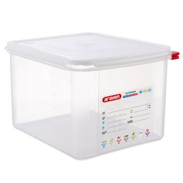 Araven GN Food Container &amp; Lid 1/2 200mm 12.5 Litre