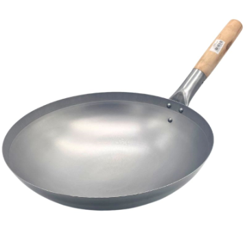 Oriental Wok Pan with Wooden Handle 12&quot;