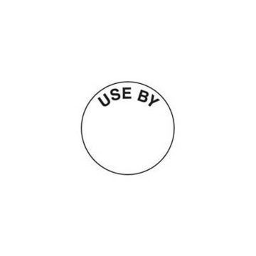 Removable Use By White Round Labels 25mm / 1&quot; (Pack 1000)
