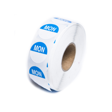 Monday Round Day Of The Week Label (Pack 1000)