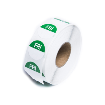 Friday Round Day Of The Week Label (Pack 1000)