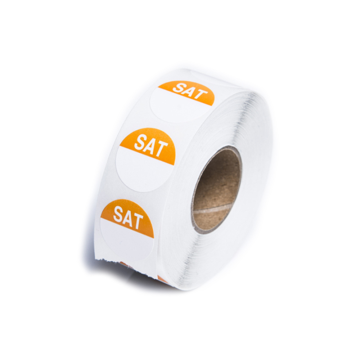 Saturday Round Day Of The Week Label (Pack 1000)