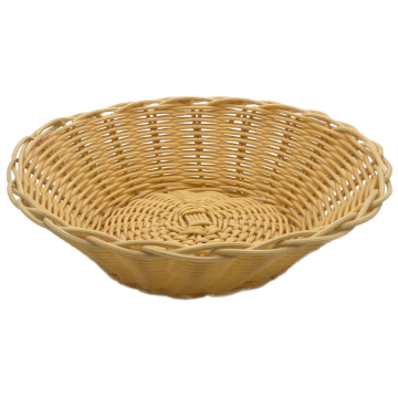 Woven Rattan Basket Round Natural 21cm x 6cm