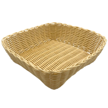 Woven Rattan Basket Square 24cm x 24cm x 7cm