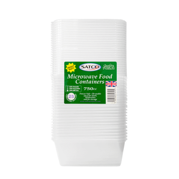 Satco 750ml Container &amp; Lid (Pack 25) NEW Retail Pack