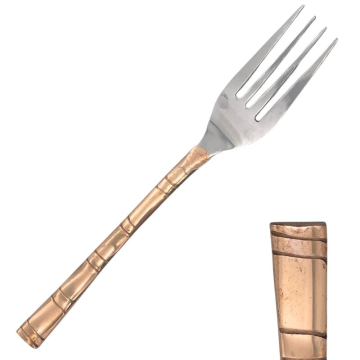 Bamboo Fork Silver Top Brass Handle