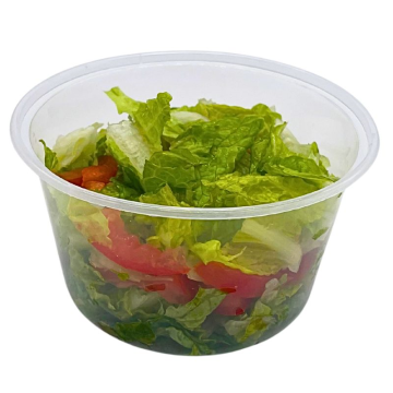 Round Plastic Disposable Container and Lid 450ml (Pack 50)