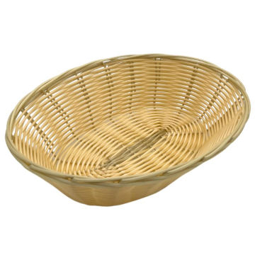 Polywicker Basket Oval Natural 9&quot;x7&quot;x2.5&quot;