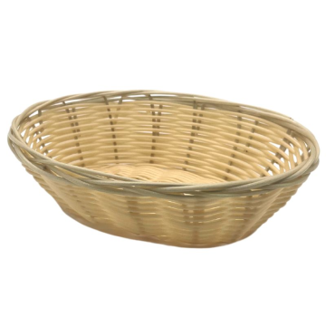 Polywicker Basket Oval Natural 7&quot;x5&quot;x2&quot;