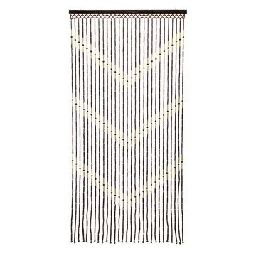 JVL Provence Bamboo Beaded Door Curatin Chevron