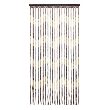 JVL Provence Bamboo Beaded Door Curatin Zig Zag