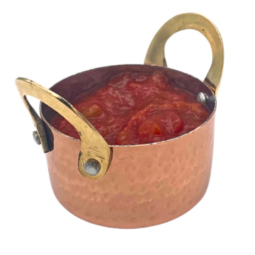 Mini Hammered Copper Casserole Dish Ramekin 5oz