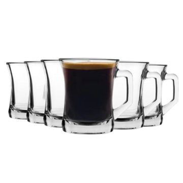 LAV Zen+ Glass Coffee Mug 7.5oz / 225ml (Pack 6)