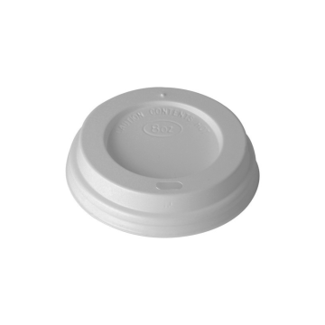 White Domed Sip-Thru Lid to fit 8oz Cup (Pack 100) [1000]