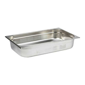 Gastronorm Pan Stainless Steel 1/1 100mm Deep Perforated