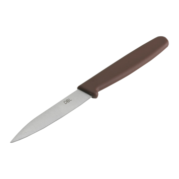 Colour Coded 3&quot; Paring Knife Brown