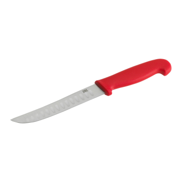 Colour Coded 5&quot; Scalloped Utility Knife Red