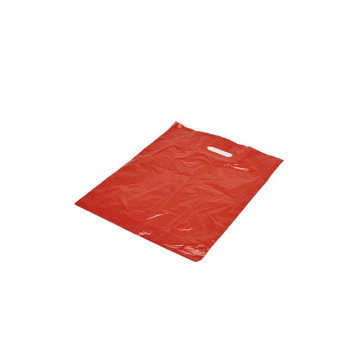 Swayze Patch Handle Carrier Bag 375 x 450mm Red (Pack 500)