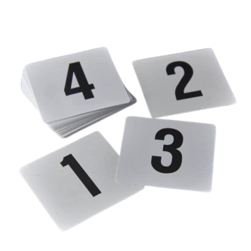 Heavy Plastic Table Numbers 1 - 50 4&quot;x3.75&quot; (Pack 50)